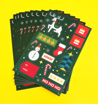 Plantilla de Stickers Navideños